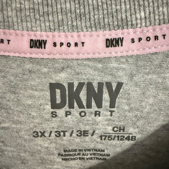 DKNY Sport Gray and Pink T-Shirt - Picture 2 of 6